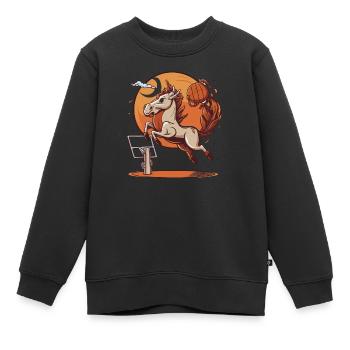 Reifen auf Hufen - Kinder Premium Organic Sweatshirt - Schwarz - Vorne - AI Model Kid Female (0cm)