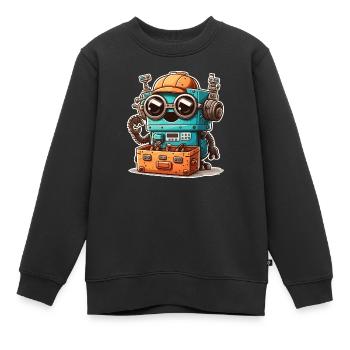 Ingenieur-Bot - Kinder Premium Organic Sweatshirt - Schwarz - Vorne - AI Model Kid Female (0cm)