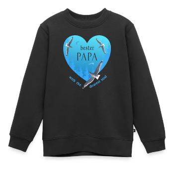 bester Papa - Kinder Premium Organic Sweatshirt - Schwarz - Vorne - AI Model Kid Female (0cm)