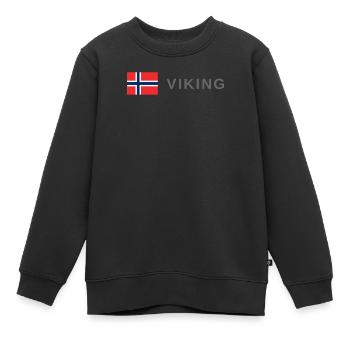 Wikinger - Kinder Premium Organic Sweatshirt - Schwarz - Vorne - AI Model Kid Female (0cm)