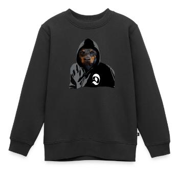 Doberman chien de race, Doberman - Sweat Premium enfant bio - noir - Devant - AI Model Kid Female (0cm)
