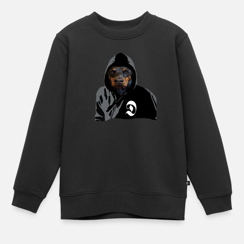 Doberman chien de race, Doberman - Sweat Premium enfant bio - noir