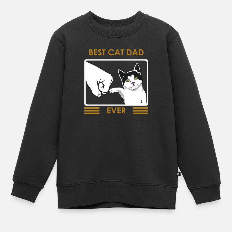 Logo papa chat - Sweat Premium enfant bio - noir