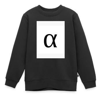Alpha - Kinder Premium Organic Sweatshirt - Schwarz - Vorne - AI Model Kid Female (0cm)