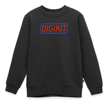 Digikit - Sweat Premium enfant bio - noir - Devant - AI Model Kid Female (0cm)