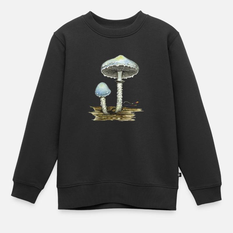 Grünspan-Träuschling - Kinder Premium Organic Sweatshirt - Schwarz