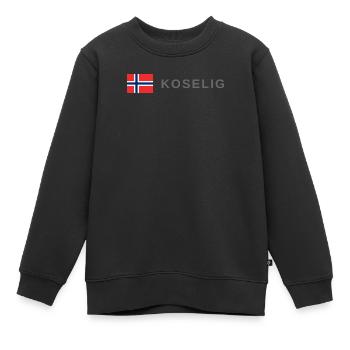 La Norvège chaleureuse - Sweat Premium enfant bio - noir - Devant - AI Model Kid Female (0cm)