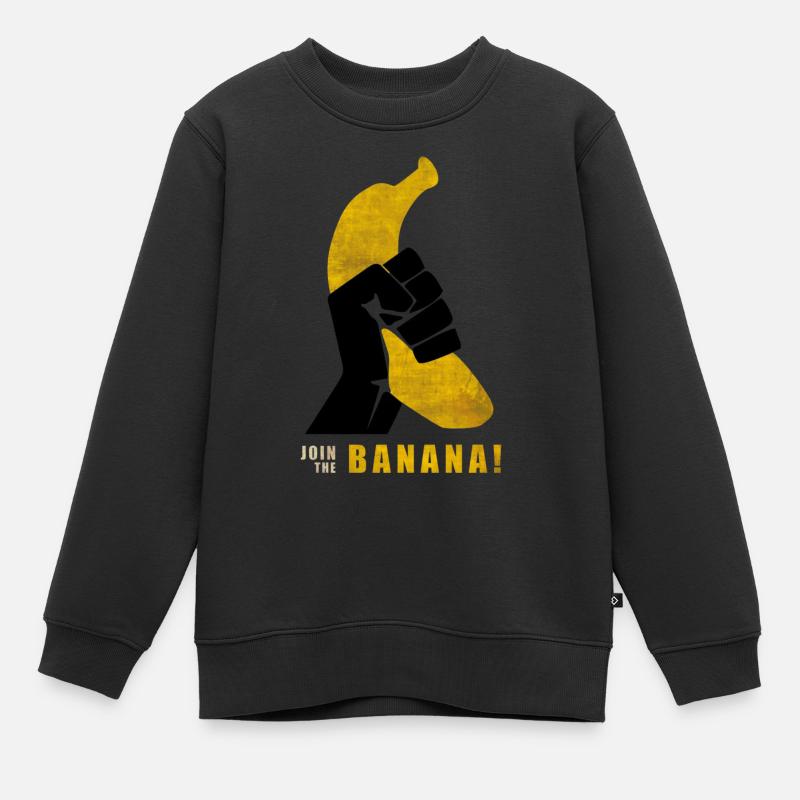Join the Banana ! Wankil - Sweat Premium enfant bio - noir