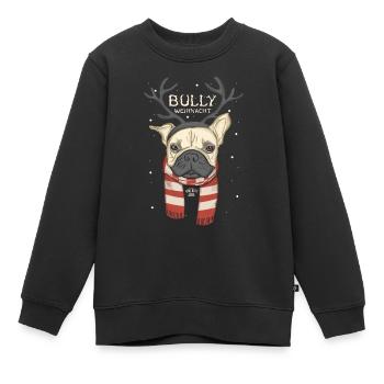 Bully Weihnacht - Kinder Premium Organic Sweatshirt - Schwarz - Vorne - AI Model Kid Female (0cm)