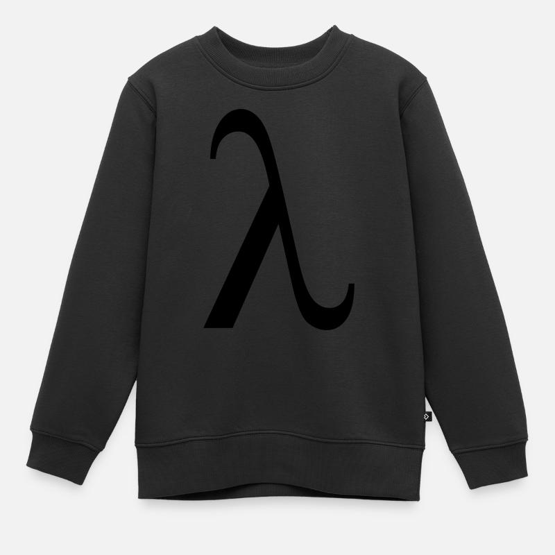 lambda greek - Kids Premium Organic Sweatshirt - black