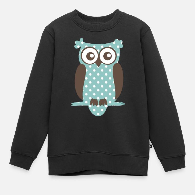 Chouette - Sweat Premium enfant bio - noir