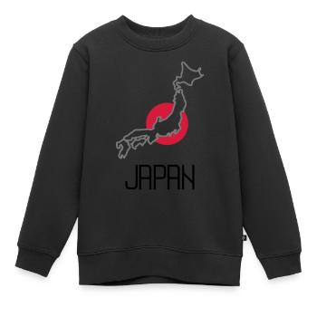 japan - Kinder Premium Organic Sweatshirt - Schwarz - Vorne - AI Model Kid Female (0cm)