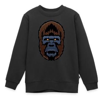 Gorilla Affe Primaten Gorilla 704 o - Kinder Premium Organic Sweatshirt - Schwarz - Vorne - AI Model Kid Female (0cm)