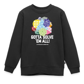Ich muss sie alle lösen. Cubing-Cube-Cuber-Speedcubing - Kinder Premium Organic Sweatshirt - Schwarz - Vorne - AI Model Kid Female (0cm)