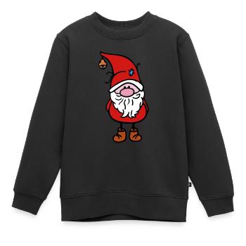 Elfe de Noël - Sweat Premium enfant bio - noir - Devant - AI Model Kid Female (0cm)