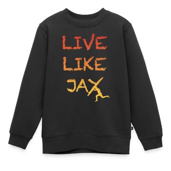 Live like jay - Sweat Premium enfant bio - noir - Devant - AI Model Kid Female (0cm)