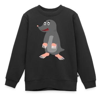 Maulwurf - Kinder Premium Organic Sweatshirt - Schwarz - Vorne - AI Model Kid Female (0cm)