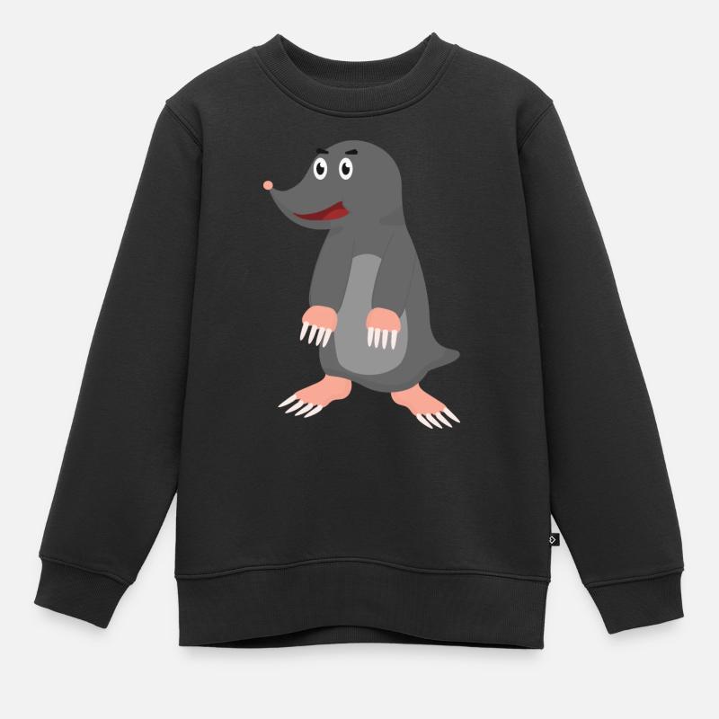 Maulwurf - Kinder Premium Organic Sweatshirt - Schwarz
