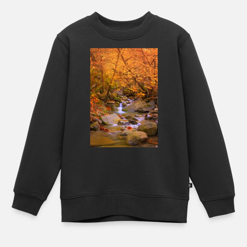 Jardin Zen - Sweat Premium enfant bio - noir
