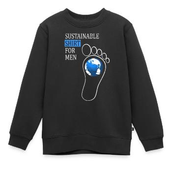 Nachhaltiges Shirt für Männer - Kinder Premium Organic Sweatshirt - Schwarz - Vorne - AI Model Kid Female (0cm)