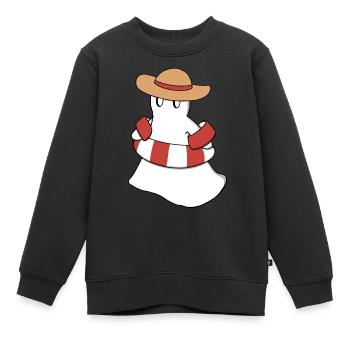 Fridolin im Sommerurlaub - Kinder Premium Organic Sweatshirt - Schwarz - Vorne - AI Model Kid Female (0cm)