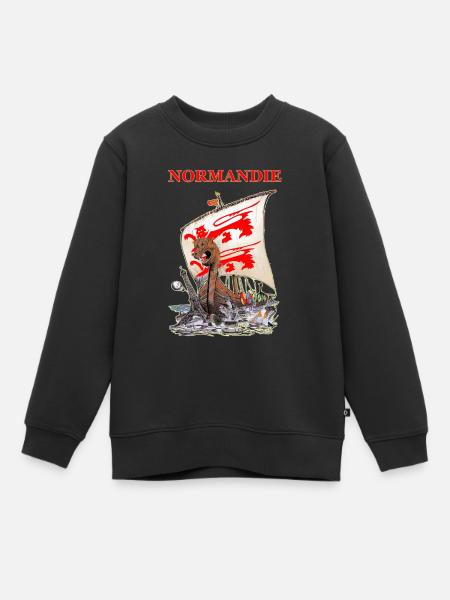 DRAKKAR NORMANDIE création Louis RUNEMBERG © Adagp - Sweat Premium enfant bio - noir