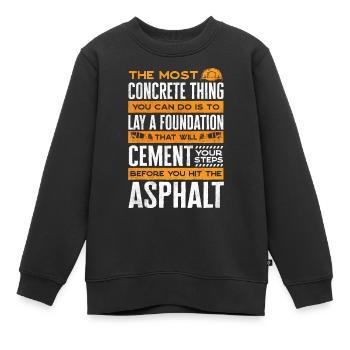 Concrete Finisher Concrete Mixer Construction - Kids Premium Organic Sweatshirt - black - Front - AI Model Kid Female (0cm)