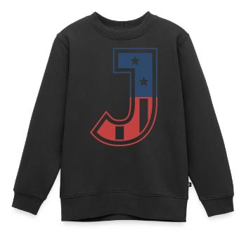 Brief J USA - Kinder Premium Organic Sweatshirt - Schwarz - Vorne - AI Model Kid Female (0cm)
