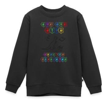 lustiges und farbenfrohes Design zur Einschulung - Kinder Premium Organic Sweatshirt - Schwarz - Vorne - AI Model Kid Female (0cm)