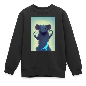 Rat Funny Mysterious - Kids Premium Organic Sweatshirt - black - Front - AI Model Kid Female (0cm)