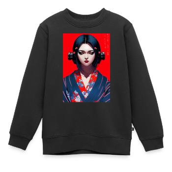 Anime Character - Kinder Premium Organic Sweatshirt - Schwarz - Vorne - AI Model Kid Female (0cm)