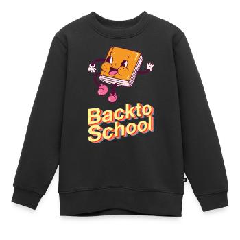 Retour à l’école - Sweat Premium enfant bio - noir - Devant - AI Model Kid Female (0cm)