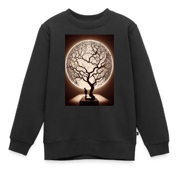 Weltenbaum World Tree Oil - Sweat Premium enfant bio - noir - Devant - AI Model Kid Female (0cm)