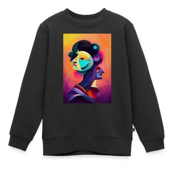 Bal masqué à Venise - Sweat Premium enfant bio - noir - Devant - AI Model Kid Female (0cm)