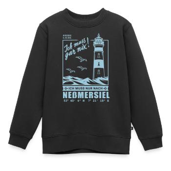 Neßmersiel, Urlaub Nordsee Ostfriesland Strand - Kinder Premium Organic Sweatshirt - Schwarz - Vorne - AI Model Kid Female (0cm)