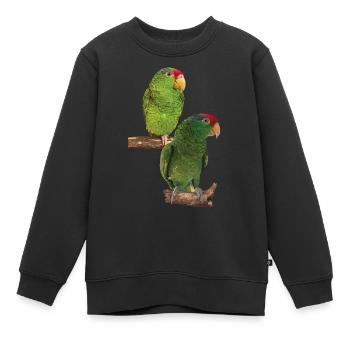 Le perroquet Tamaulipas - Sweat Premium enfant bio - noir - Devant - AI Model Kid Female (0cm)