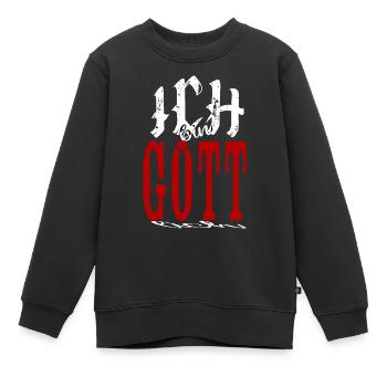 ICH bin göttlich - Gott Gottheit Männer Man - Kinder Premium Organic Sweatshirt - Schwarz - Vorne - AI Model Kid Female (0cm)