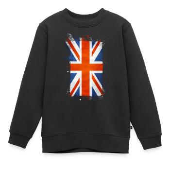 Angleterre Royaume-Uni Londres Anglais britannique Royaume-Uni - Sweat Premium enfant bio - noir - Devant - AI Model Kid Female (0cm)