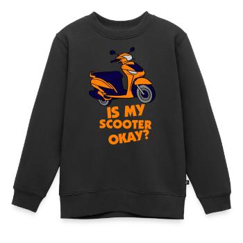 E-Scooter Roller Scooter - Sweat Premium enfant bio - noir - Devant - AI Model Kid Female (0cm)
