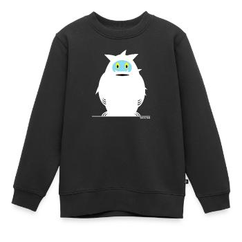 Mister Yeti - Personnage - Sweat Premium enfant bio - noir - Devant - AI Model Kid Female (0cm)