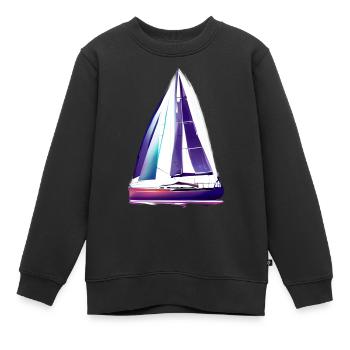 Segler Segelschiff Segeln Segelboot Segelsport - Kinder Premium Organic Sweatshirt - Schwarz - Vorne - AI Model Kid Female (0cm)