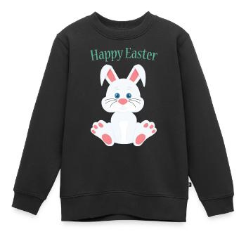 Cute easter bunny - Kids Premium Organic Sweatshirt - black - Front - AI Model Kid Female (0cm)