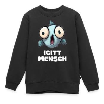 igitt mensch - Kinder Premium Organic Sweatshirt - Schwarz - Vorne - AI Model Kid Female (0cm)