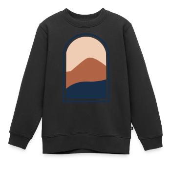 Conception abstraite - Sweat Premium enfant bio - noir - Devant - AI Model Kid Female (0cm)