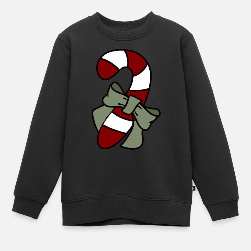 Candy de canne - Sweat Premium enfant bio - noir