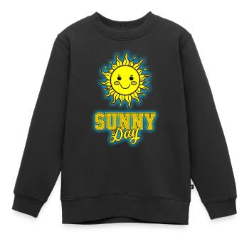 Journée ensoleillée - Sweat Premium enfant bio - noir - Devant - AI Model Kid Female (0cm)