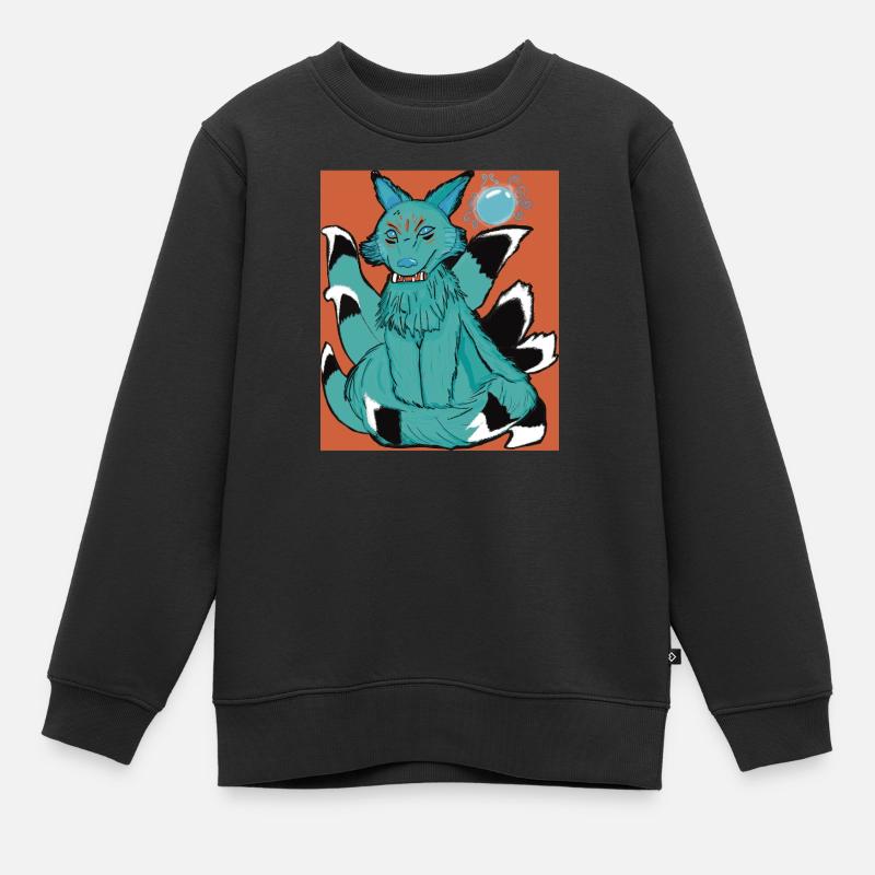 Hoshi no tama de Kitsune - Sweat Premium enfant bio - noir