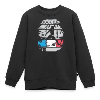 Fußball Frankreich Torschuss Ball Explosion Fan - Kinder Premium Organic Sweatshirt - Schwarz - Vorne - AI Model Kid Female (0cm)