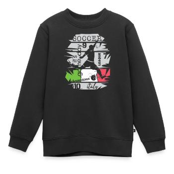 Fußball Italien Torschuss Team Illustration Symbol - Kinder Premium Organic Sweatshirt - Schwarz - Vorne - AI Model Kid Female (0cm)
