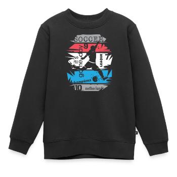 Fußball Niederlande Turnier Team Torschuss Symbol - Kinder Premium Organic Sweatshirt - Schwarz - Vorne - AI Model Kid Female (0cm)